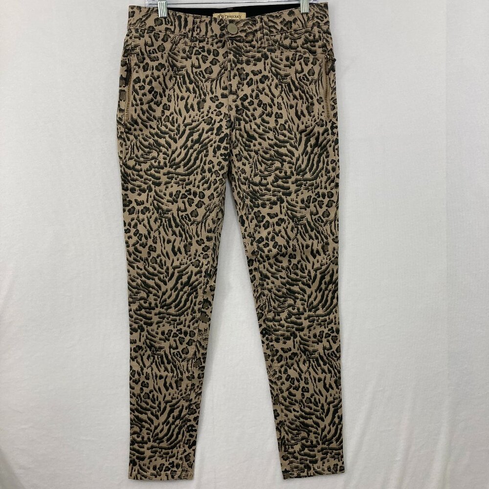 Democracy size 8 "Ab" Technology Animal Print Stretch Slim Leg‎ Pants